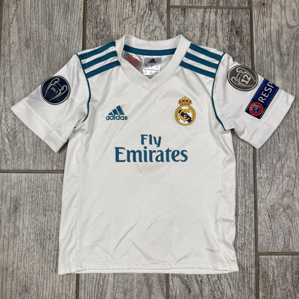 REAL MADRID ADIDAS 2017/2018 FOOTBALL HOME SHIRT JERSEY #7 RONALDO Toddler 5T